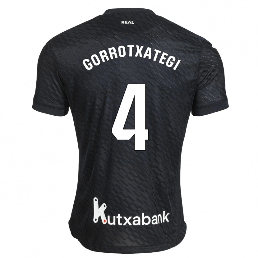 Danxen Kinderen Jon Gorrotxategi #4 Zwart Wit Uitshirt Uittenue 2026/27 T-Shirt België