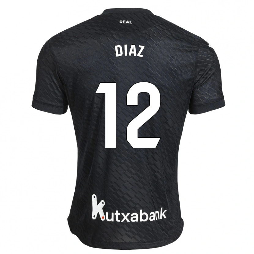 Danxen Kinderen Ekain Díaz #12 Zwart Wit Uitshirt Uittenue 2026/27 T-Shirt België