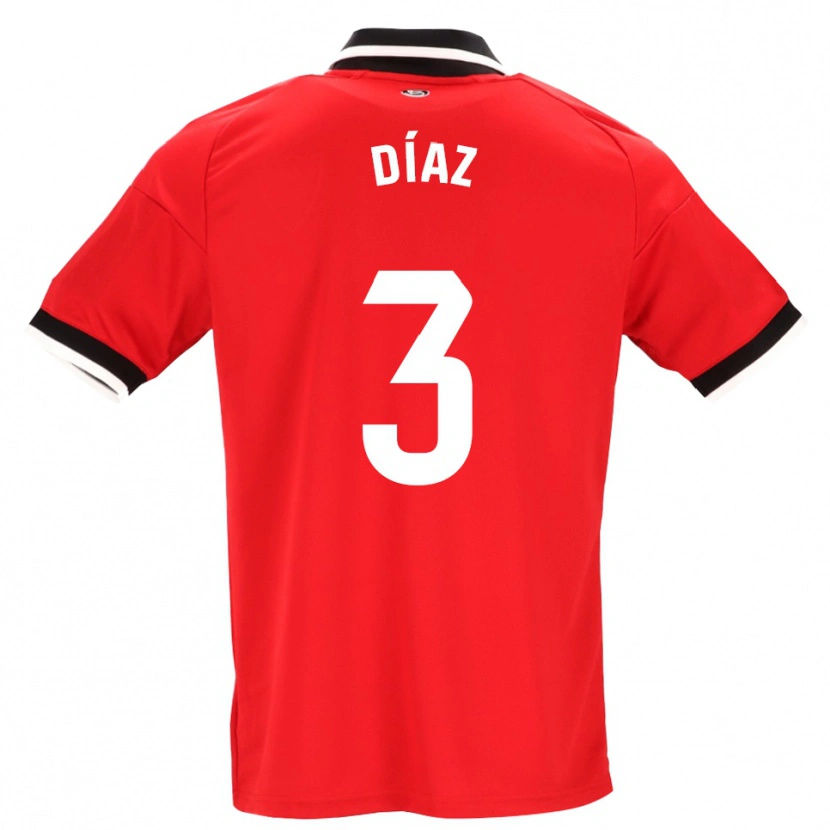 Danxen Kinderen Julio Díaz #3 Zwart Wit Rood Uitshirt Uittenue 2026/27 T-Shirt België