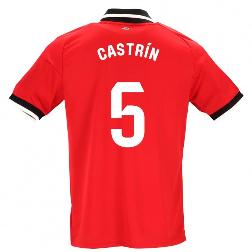 Danxen Kinderen Andrés Castrín #5 Zwart Wit Rood Uitshirt Uittenue 2026/27 T-Shirt België