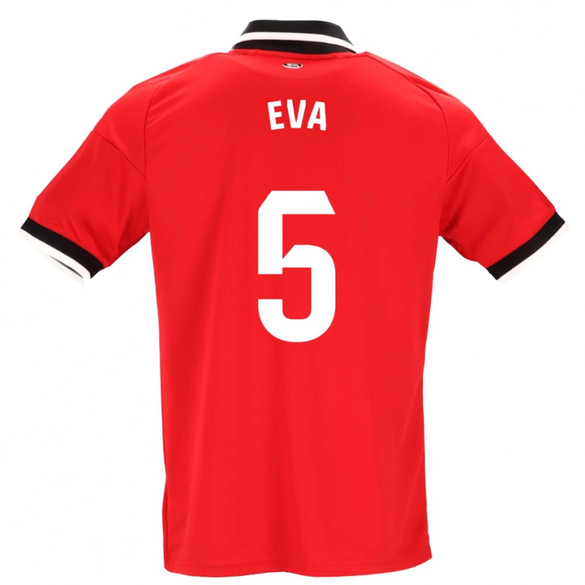 Danxen Kinderen Eva Llamas Hernández #5 Zwart Wit Rood Uitshirt Uittenue 2026/27 T-Shirt België