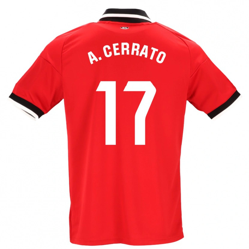 Danxen Kinderen Alba Cerrato Izquierdo #17 Zwart Wit Rood Uitshirt Uittenue 2026/27 T-Shirt België