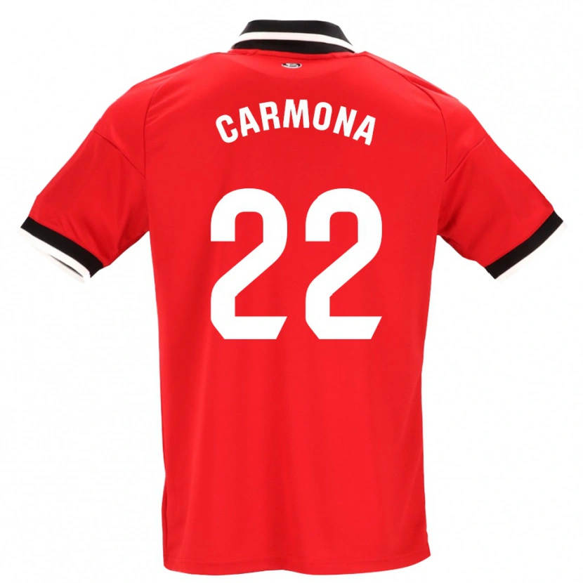 Danxen Kinderen José Ángel Carmona #22 Zwart Wit Rood Uitshirt Uittenue 2026/27 T-Shirt België