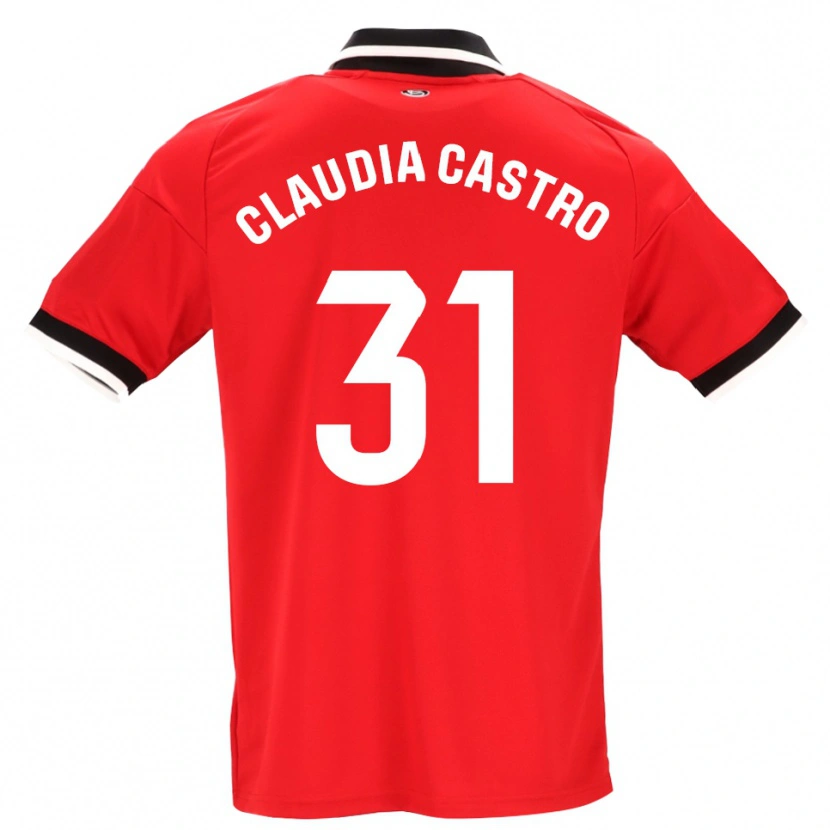 Danxen Kinderen Claudia Castro Romero #31 Zwart Wit Rood Uitshirt Uittenue 2026/27 T-Shirt België