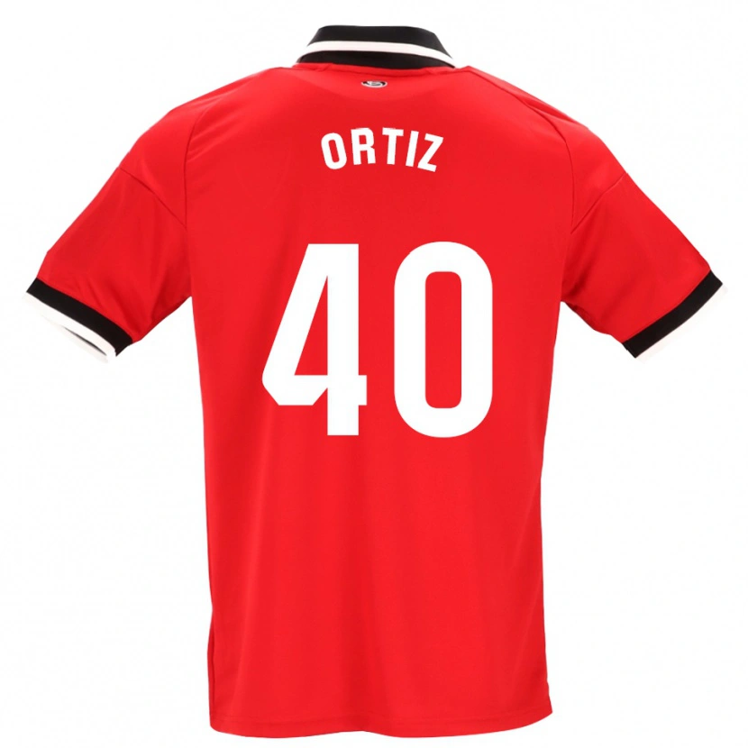 Danxen Kinderen Hugo Ortiz #40 Zwart Wit Rood Uitshirt Uittenue 2026/27 T-Shirt België