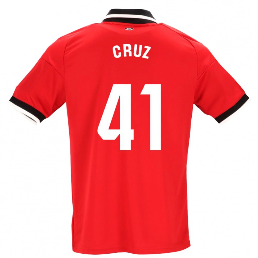 Danxen Kinderen Jesús Cruz #41 Zwart Wit Rood Uitshirt Uittenue 2026/27 T-Shirt België