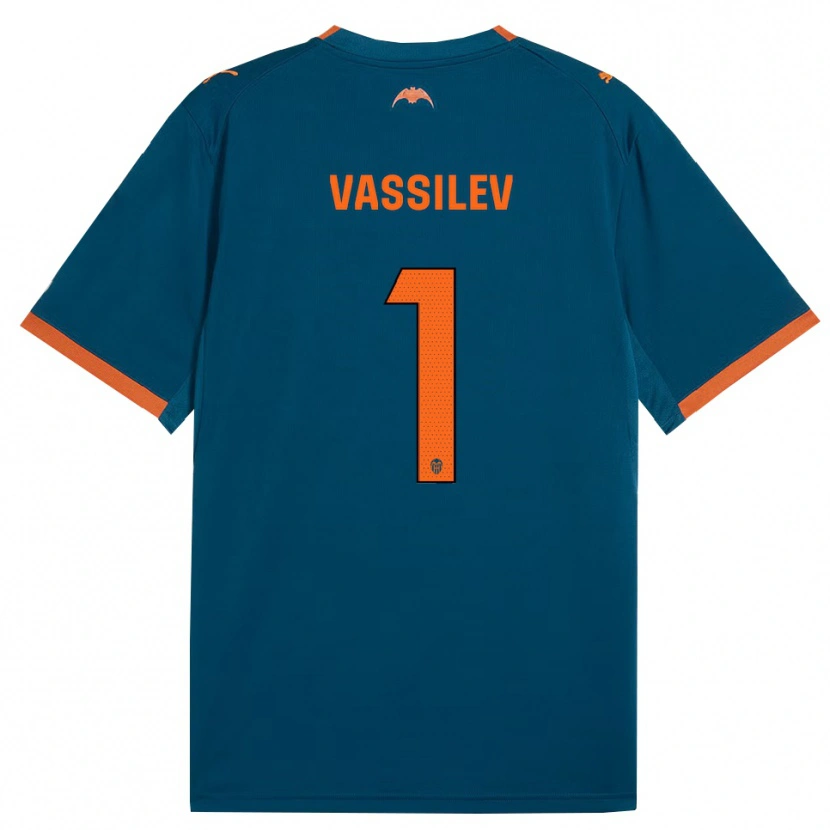 Danxen Kinderen David Vassilev #1 Staalblauw Oranje Uitshirt Uittenue 2026/27 T-Shirt België