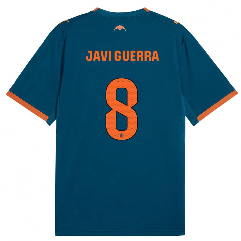 Danxen Kinderen Javi Guerra #8 Staalblauw Oranje Uitshirt Uittenue 2026/27 T-Shirt België
