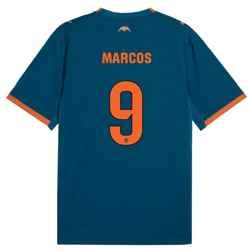 Danxen Kinderen Ana Marcos #9 Staalblauw Oranje Uitshirt Uittenue 2026/27 T-Shirt België