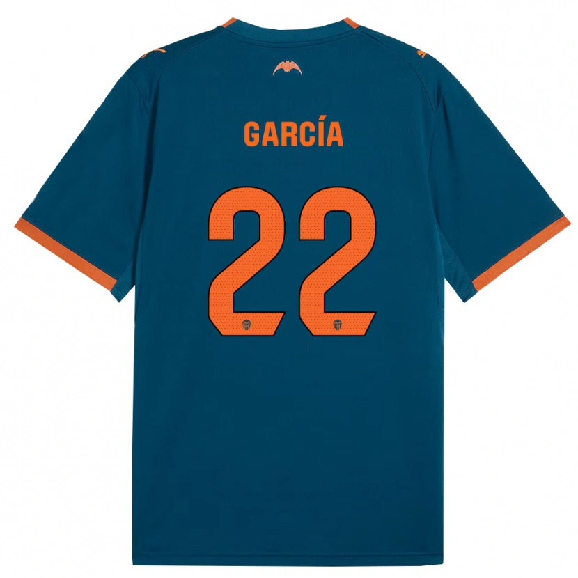 Danxen Kinderen Pablo García #22 Staalblauw Oranje Uitshirt Uittenue 2026/27 T-Shirt België