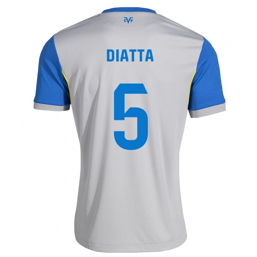Danxen Kinderen Alassane Diatta #5 Dodgerblauw Grijs Uitshirt Uittenue 2026/27 T-Shirt België