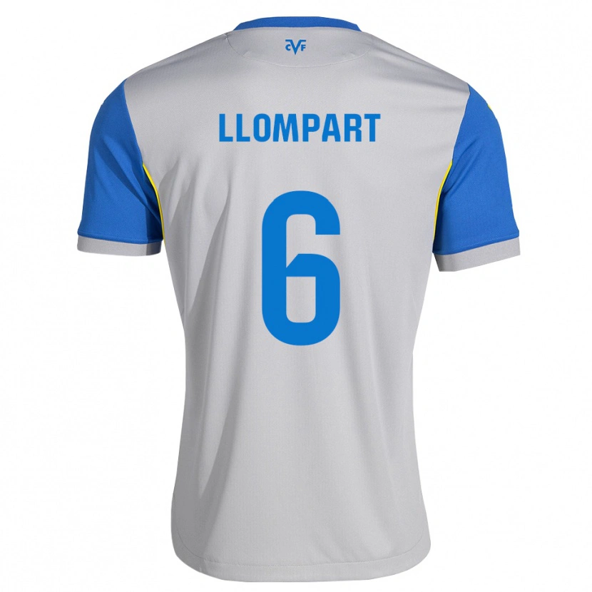Danxen Kinderen María Llompart #6 Dodgerblauw Grijs Uitshirt Uittenue 2026/27 T-Shirt België