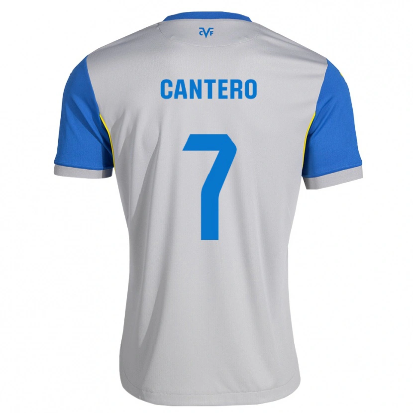 Danxen Kinderen Dani Cantero #7 Dodgerblauw Grijs Uitshirt Uittenue 2026/27 T-Shirt België