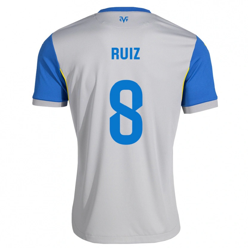 Danxen Kinderen Adri Ruiz #8 Dodgerblauw Grijs Uitshirt Uittenue 2026/27 T-Shirt België