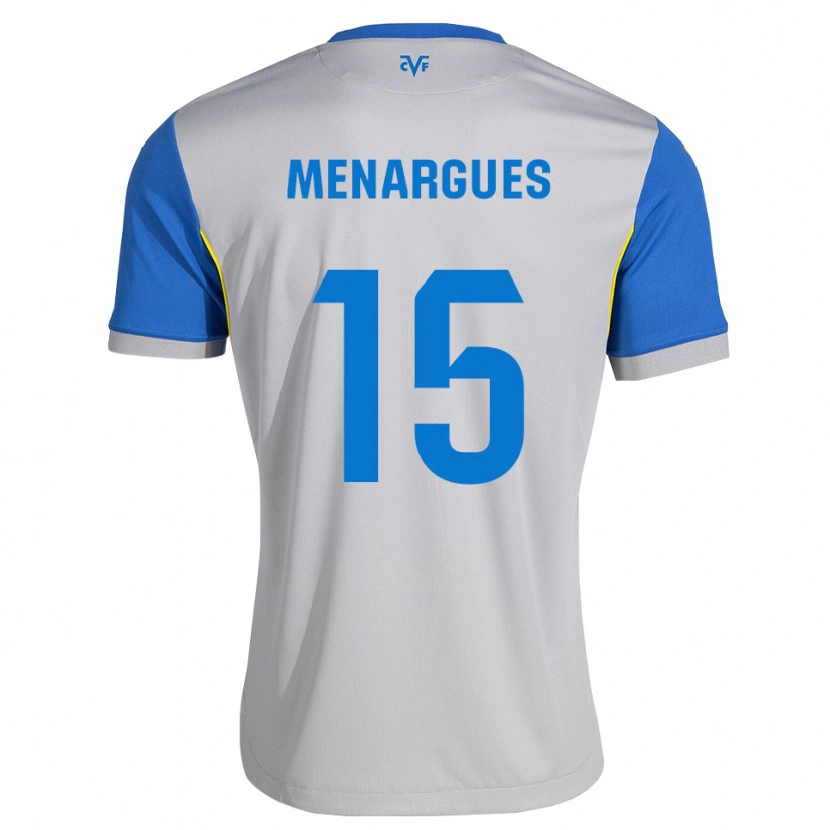 Danxen Kinderen Joseda Menargues #15 Dodgerblauw Grijs Uitshirt Uittenue 2026/27 T-Shirt België