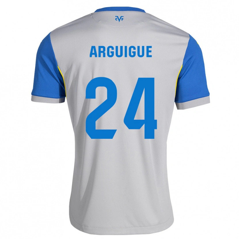 Danxen Kinderen Ayman Arguigue #24 Dodgerblauw Grijs Uitshirt Uittenue 2026/27 T-Shirt België