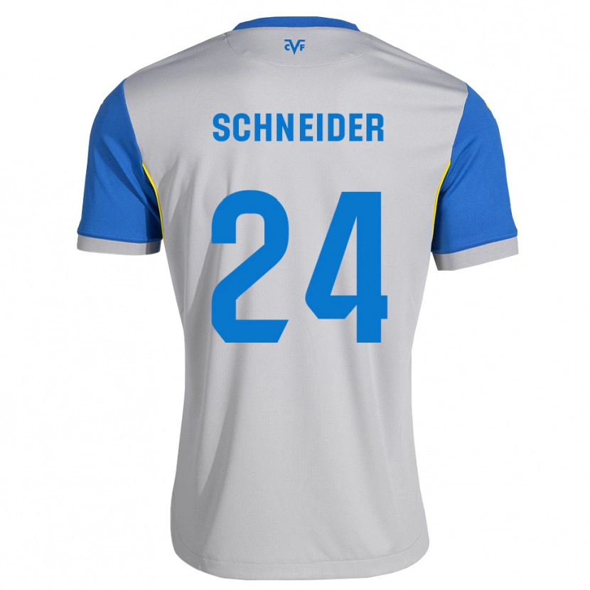 Danxen Kinderen Ben Schneider #24 Dodgerblauw Grijs Uitshirt Uittenue 2026/27 T-Shirt België