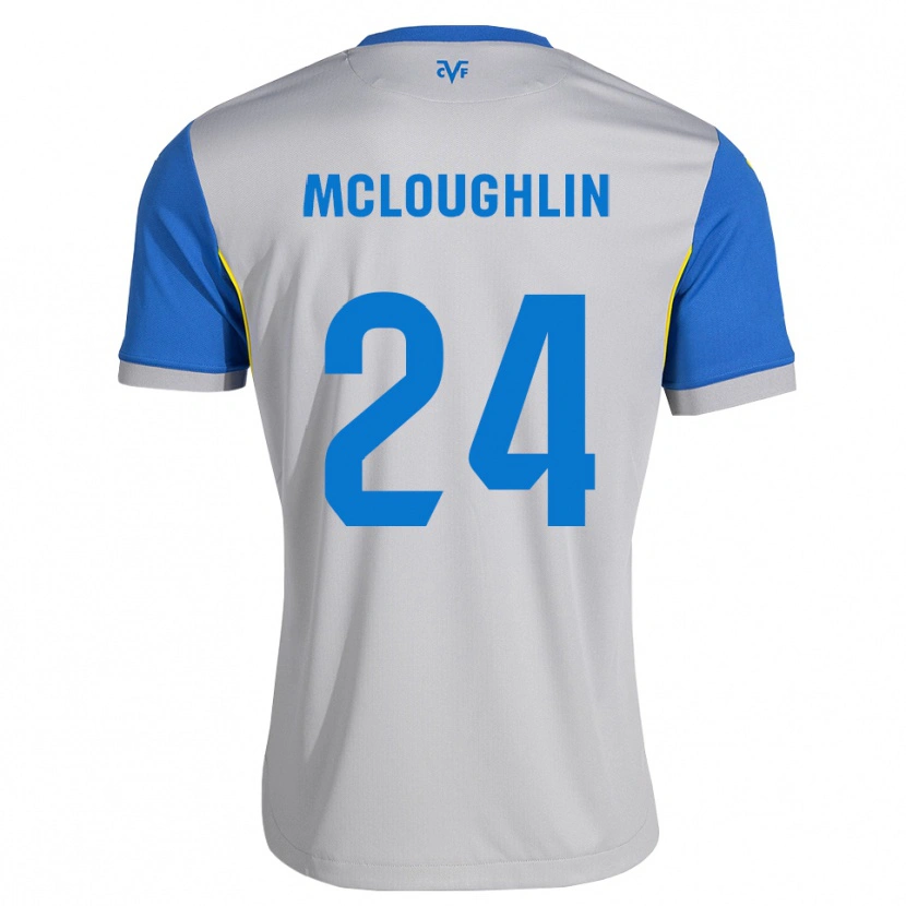 Danxen Kinderen Caden Mcloughlin #24 Dodgerblauw Grijs Uitshirt Uittenue 2026/27 T-Shirt België