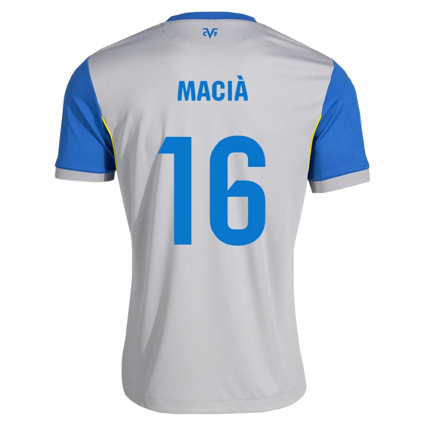 Danxen Kinderen Carlos Macià #16 Dodgerblauw Grijs Uitshirt Uittenue 2026/27 T-Shirt België