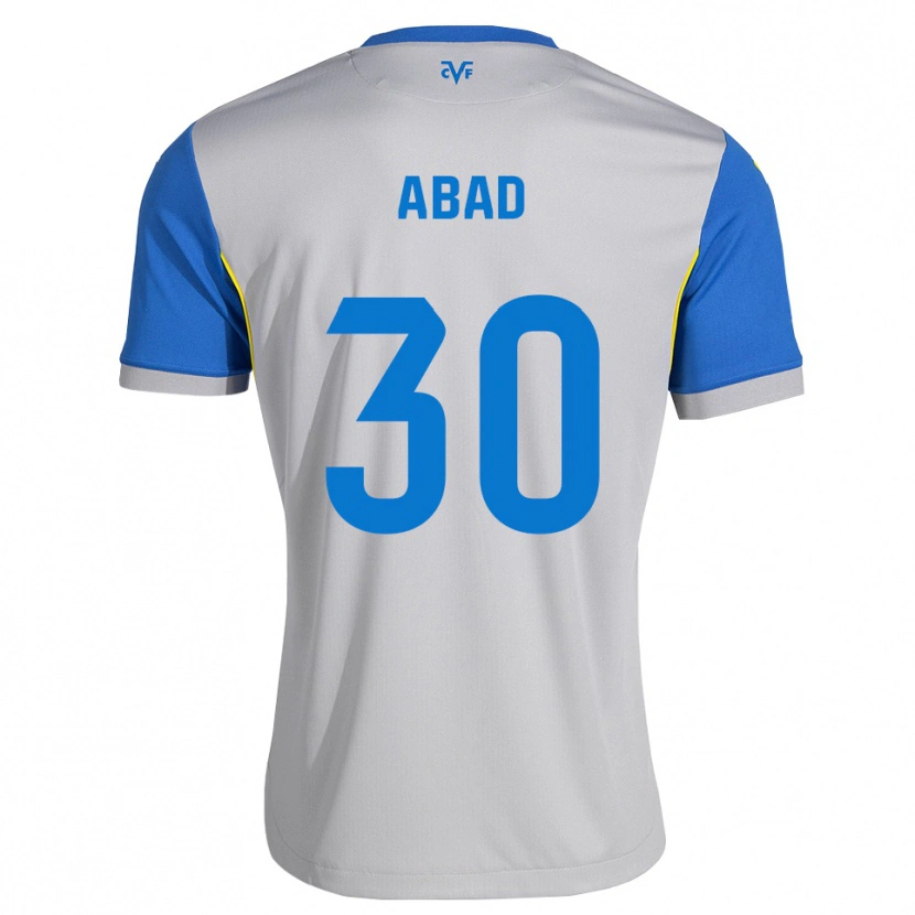 Danxen Kinderen Iker Abad #30 Dodgerblauw Grijs Uitshirt Uittenue 2026/27 T-Shirt België