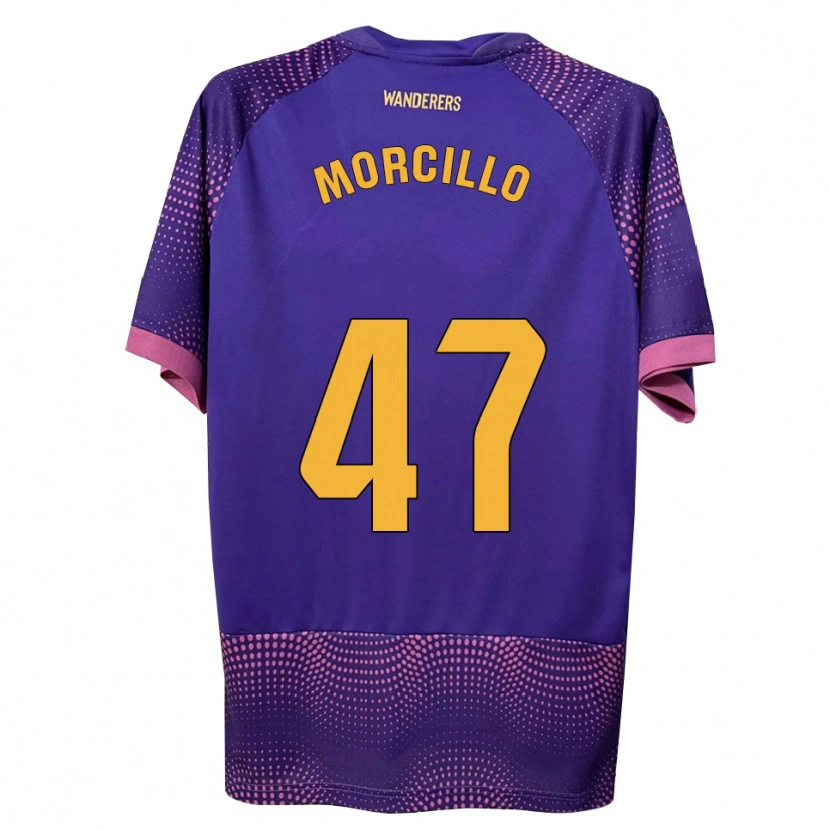 Danxen Kinderen Javi Morcillo #47 Paars Wit Roze Uitshirt Uittenue 2026/27 T-Shirt België