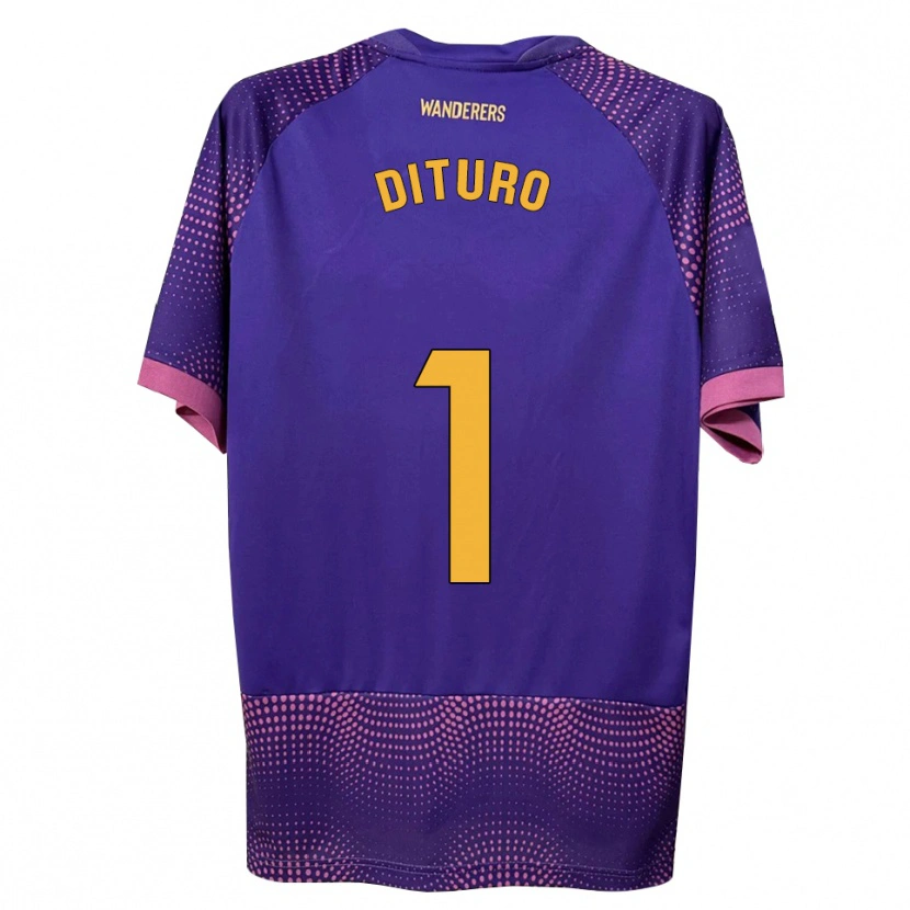 Danxen Kinderen Matías Dituro #1 Paars Wit Roze Uitshirt Uittenue 2026/27 T-Shirt België