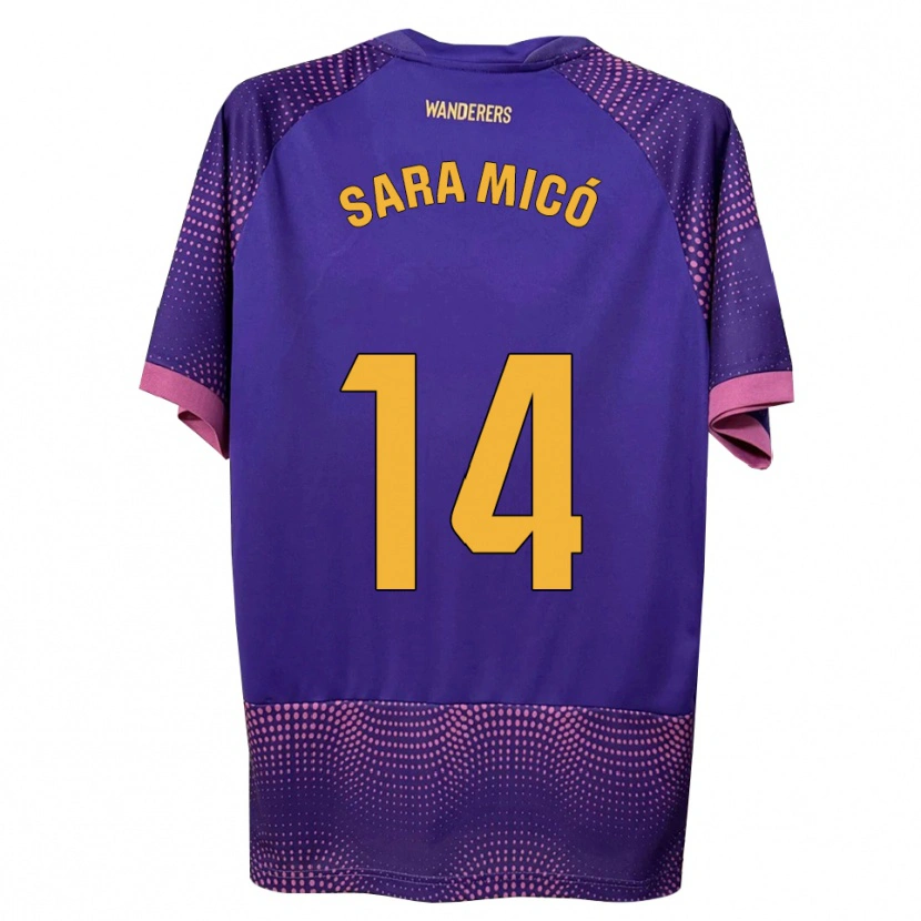 Danxen Kinderen Sara Micó #14 Paars Wit Roze Uitshirt Uittenue 2026/27 T-Shirt België