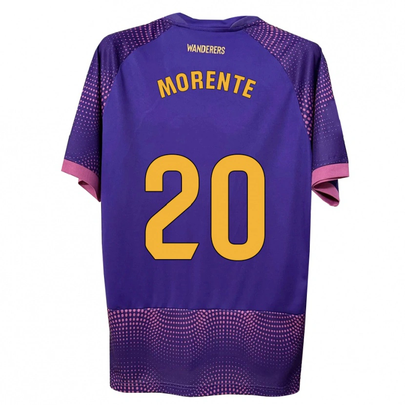 Danxen Kinderen Tete Morente #20 Paars Wit Roze Uitshirt Uittenue 2026/27 T-Shirt België
