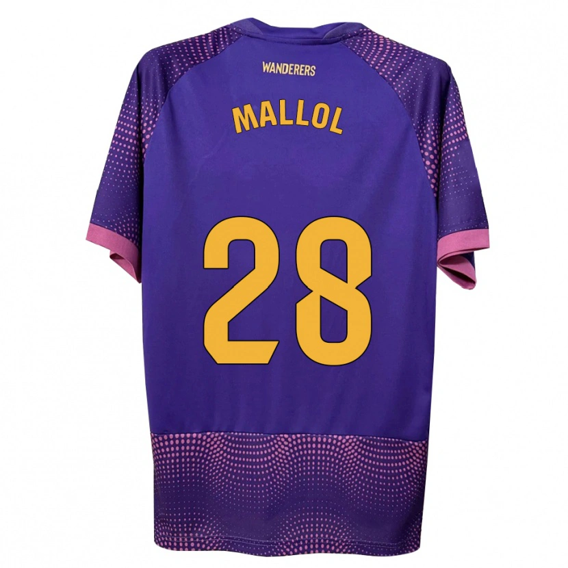 Danxen Kinderen Enrique Mallol #28 Paars Wit Roze Uitshirt Uittenue 2026/27 T-Shirt België