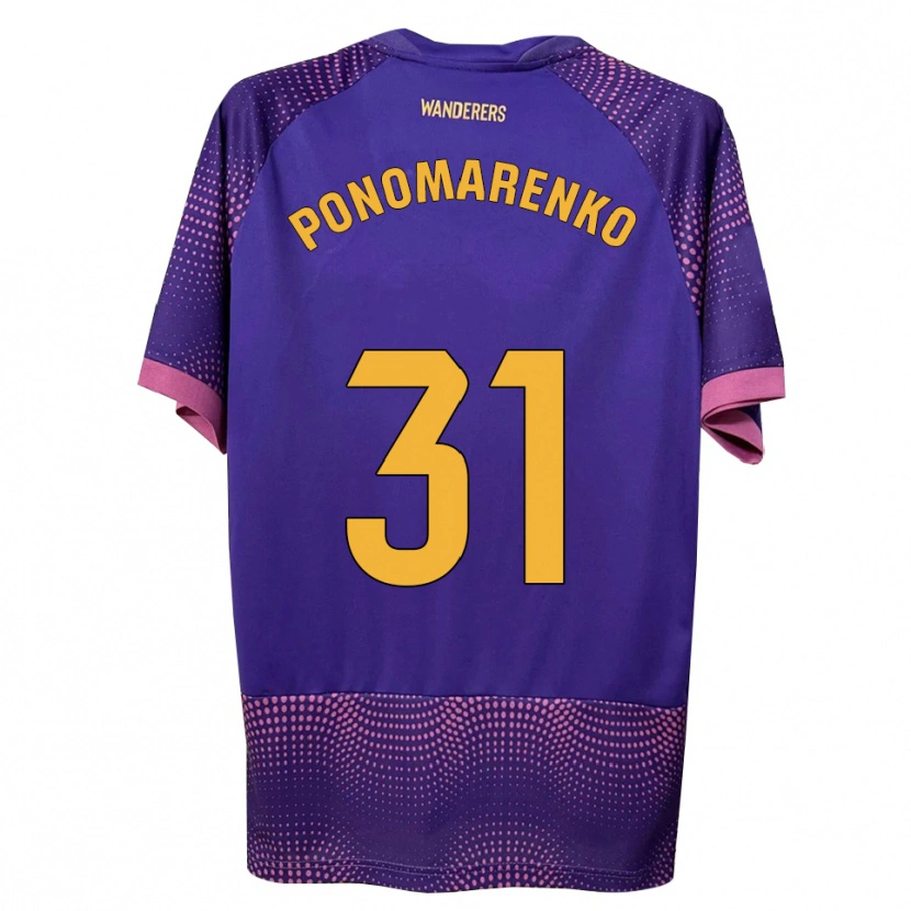 Danxen Kinderen Borys Ponomarenko #31 Paars Wit Roze Uitshirt Uittenue 2026/27 T-Shirt België