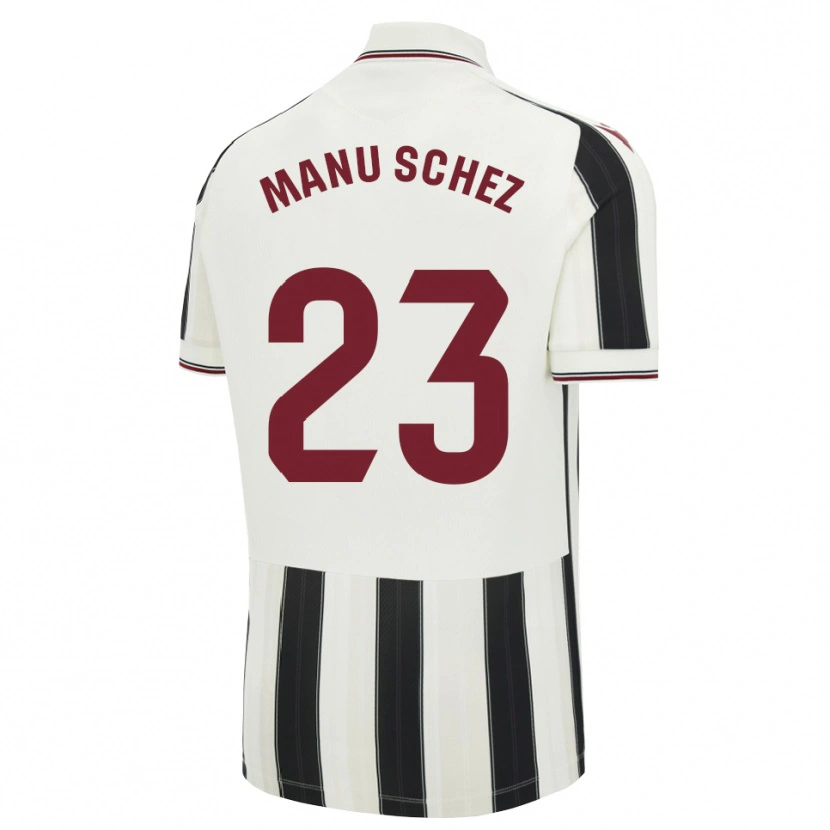 Danxen Kinderen Manu Sánchez #23 Zwart Wit Rood Uitshirt Uittenue 2026/27 T-Shirt België