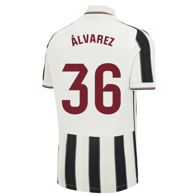 Danxen Kinderen Anna Álvarez #36 Zwart Wit Rood Uitshirt Uittenue 2026/27 T-Shirt België