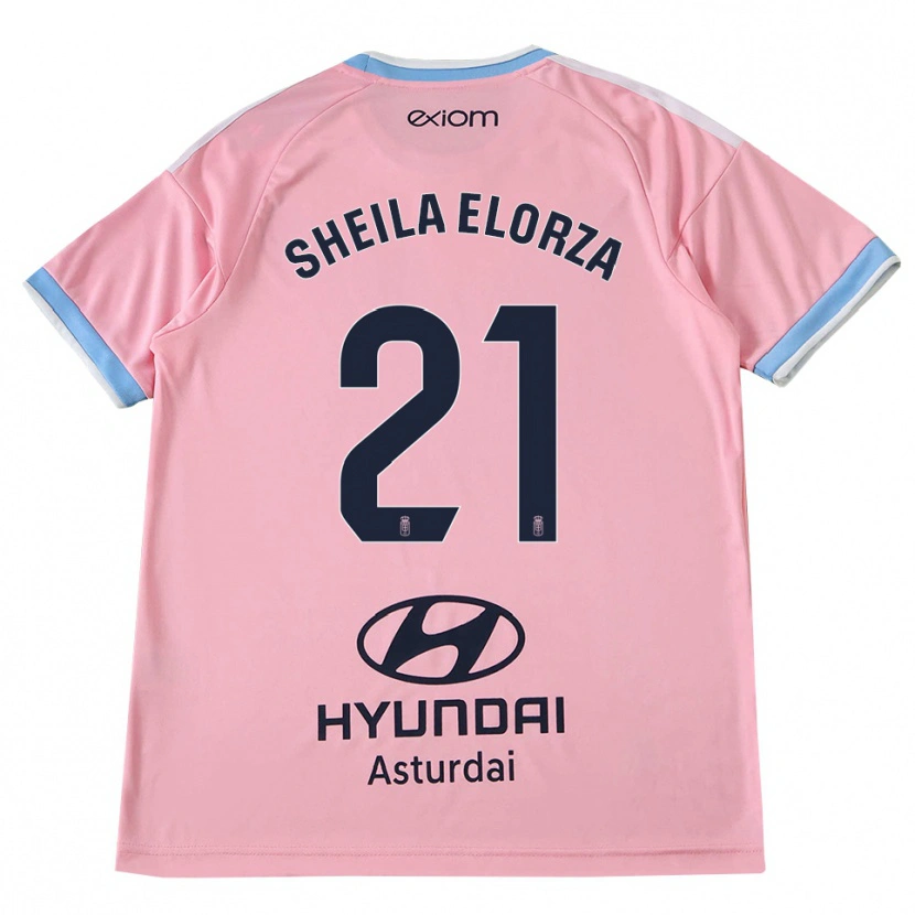Danxen Kinderen Sheila Elorza #21 Centaurieblauw Roze Uitshirt Uittenue 2026/27 T-Shirt België