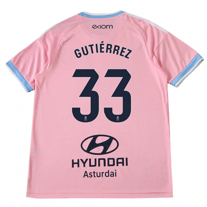 Danxen Kinderen Raúl Gutiérrez #33 Centaurieblauw Roze Uitshirt Uittenue 2026/27 T-Shirt België