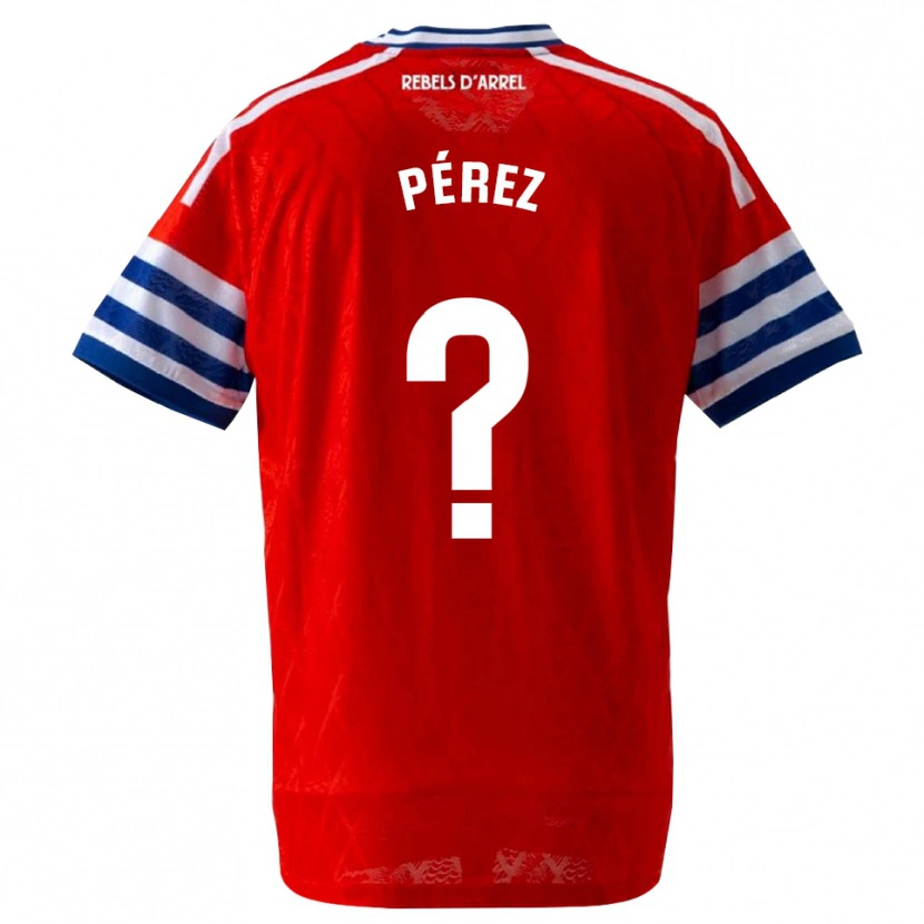 Danxen Kinderen Carles Pérez #0 Koninklijk Blauw Rood Uitshirt Uittenue 2026/27 T-Shirt België