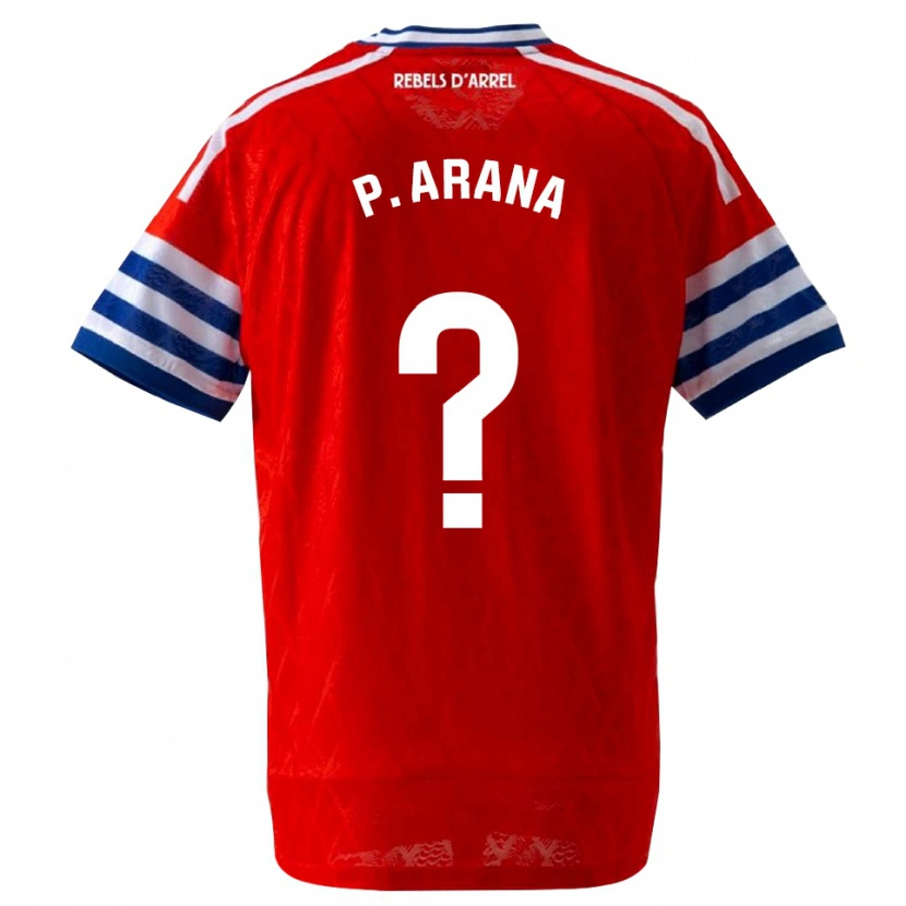 Danxen Kinderen Paula Arana Montes #0 Koninklijk Blauw Rood Uitshirt Uittenue 2026/27 T-Shirt België