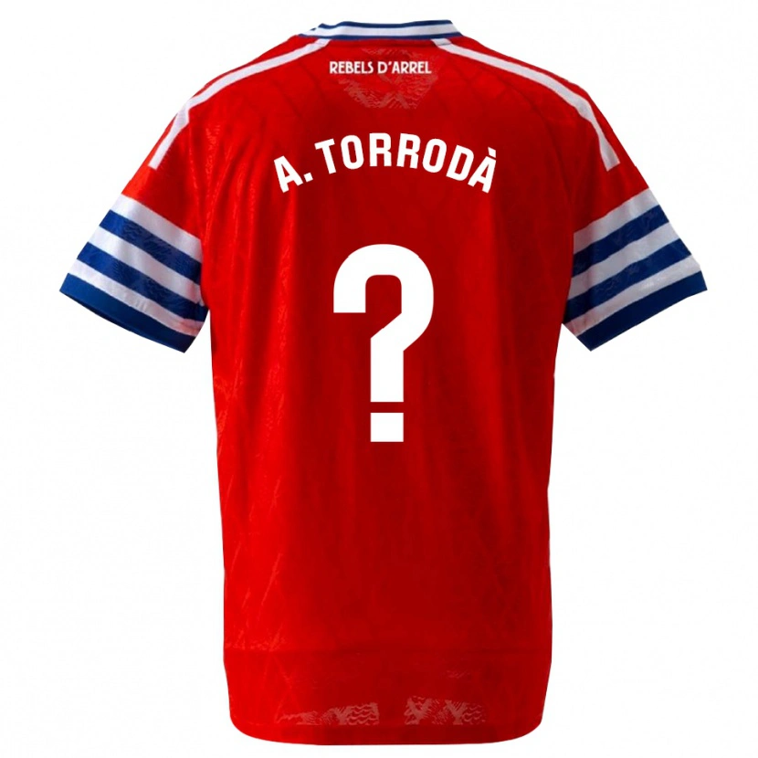 Danxen Kinderen Anna Torrodà Ricard #0 Koninklijk Blauw Rood Uitshirt Uittenue 2026/27 T-Shirt België