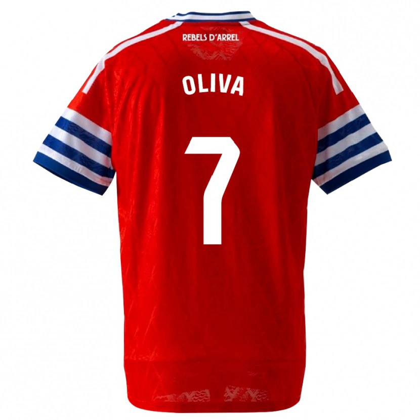 Danxen Kinderen Hugo Oliva #7 Koninklijk Blauw Rood Uitshirt Uittenue 2026/27 T-Shirt België