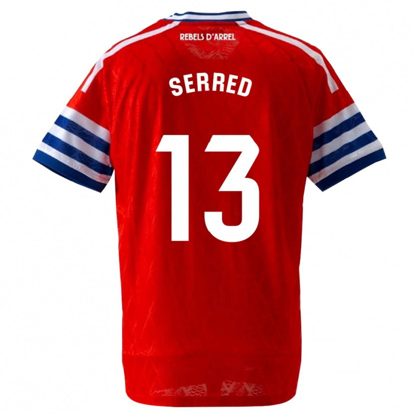 Danxen Kinderen Llorenç Serred #13 Koninklijk Blauw Rood Uitshirt Uittenue 2026/27 T-Shirt België