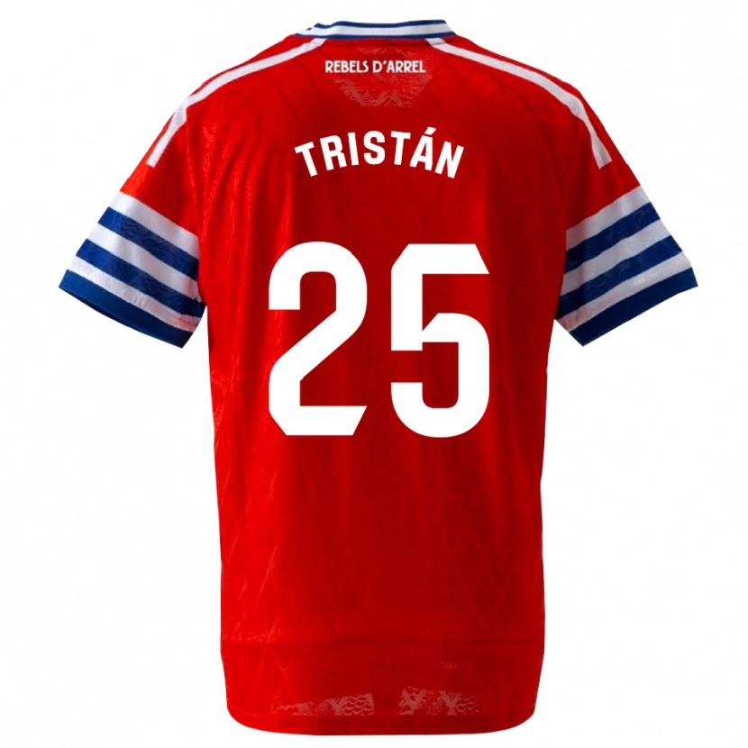 Danxen Kinderen Pol Tristán #25 Koninklijk Blauw Rood Uitshirt Uittenue 2026/27 T-Shirt België