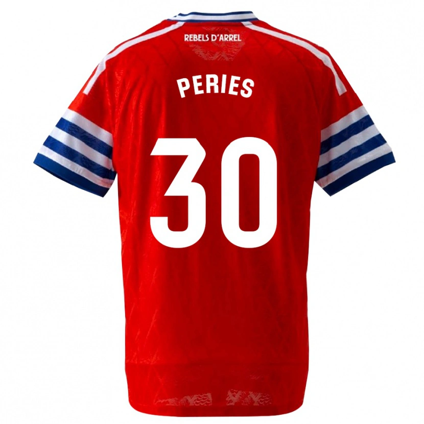 Danxen Kinderen Jan Peries #30 Koninklijk Blauw Rood Uitshirt Uittenue 2026/27 T-Shirt België