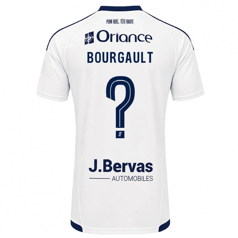 Danxen Kinderen Justin Bourgault #0 Marineblauw Wit Uitshirt Uittenue 2026/27 T-Shirt België