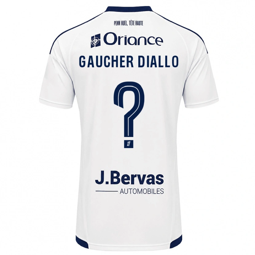Danxen Kinderen Coumba Gaucher Diallo #0 Marineblauw Wit Uitshirt Uittenue 2026/27 T-Shirt België