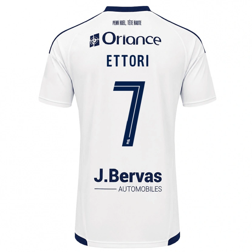 Danxen Kinderen Yanis Ettori #7 Marineblauw Wit Uitshirt Uittenue 2026/27 T-Shirt België
