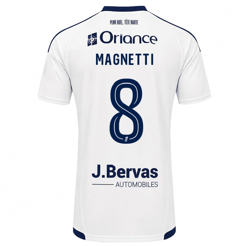 Danxen Kinderen Hugo Magnetti #8 Marineblauw Wit Uitshirt Uittenue 2026/27 T-Shirt België