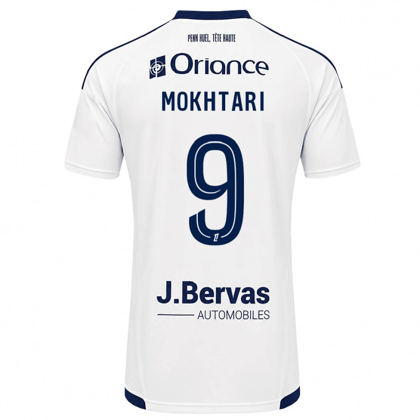 Danxen Kinderen Noa Mokhtari #9 Marineblauw Wit Uitshirt Uittenue 2026/27 T-Shirt België