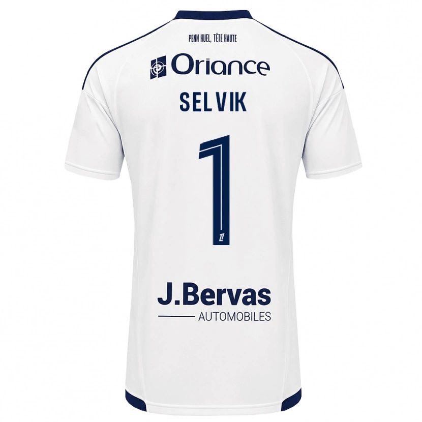 Danxen Kinderen Egil Selvik #1 Marineblauw Wit Uitshirt Uittenue 2026/27 T-Shirt België