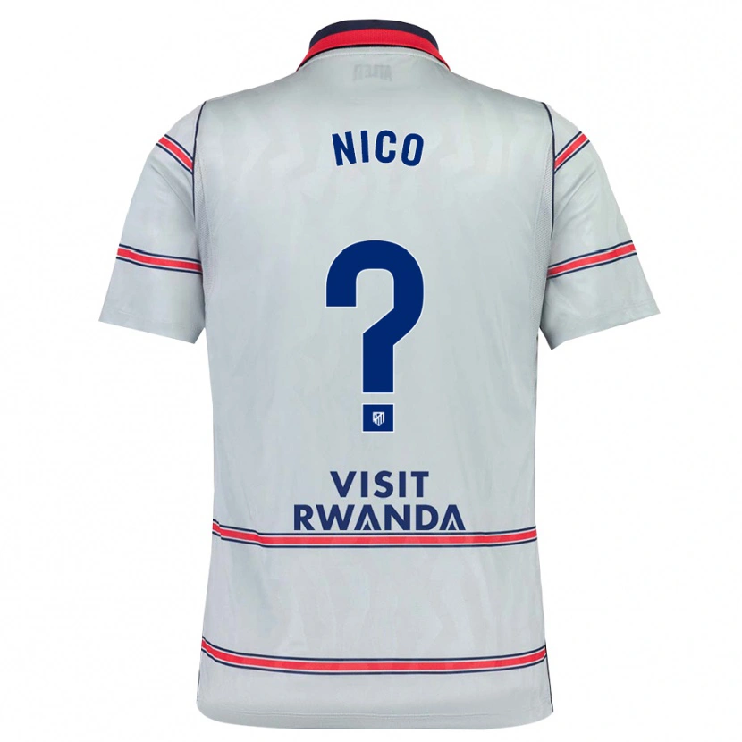 Danxen Kinderen Nico Fernández #0 Grijs Rood Marineblauw Thuisshirt Derde Tenue 2026/27 T-Shirt België