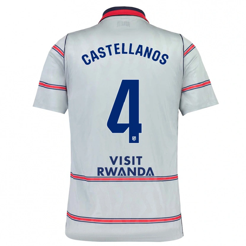 Danxen Kinderen Iván Castellanos #4 Grijs Rood Marineblauw Thuisshirt Derde Tenue 2026/27 T-Shirt België