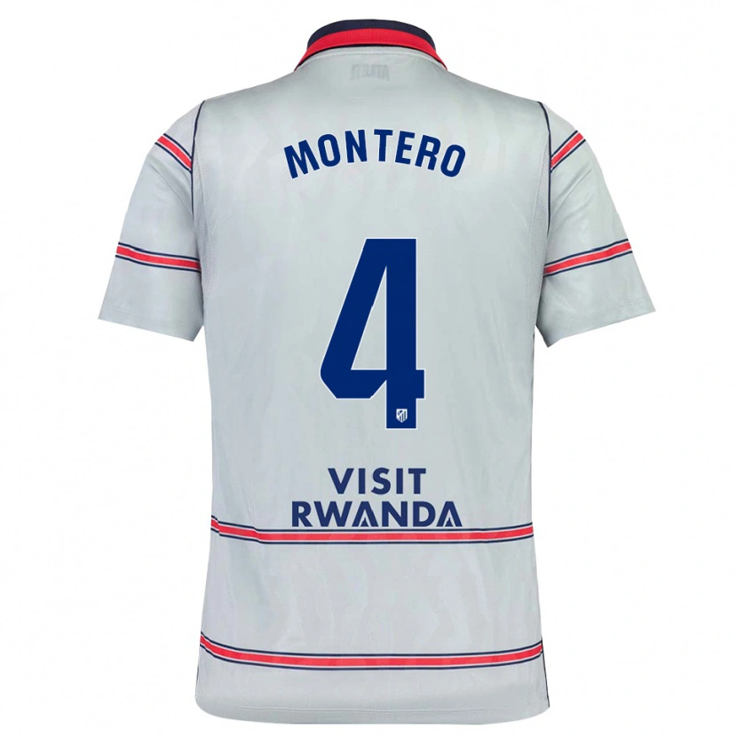 Danxen Kinderen Francisco Montero #4 Grijs Rood Marineblauw Thuisshirt Derde Tenue 2026/27 T-Shirt België
